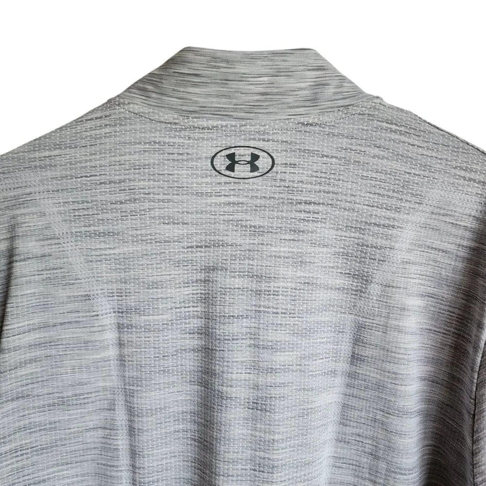 ​Under Armour Men’s HeatGear 1/4 Zip Pullover Gray Space Dye Athletic Shirt XXL